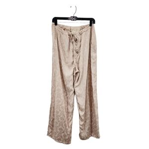 Home Frox Women's Rayon Textured Wide Leg Pants Light Pink